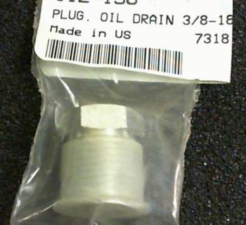 PLUG, OIL DRAIN 3/8-18NPT HEX