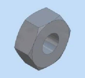 LOCKNUT, NYLON M3x 0.5" ZN