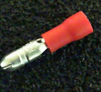 TERMINAL, MALE BULLET RED