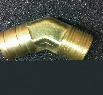 BARB, HOSE 5/8x3/8NPTx45 ELBOW